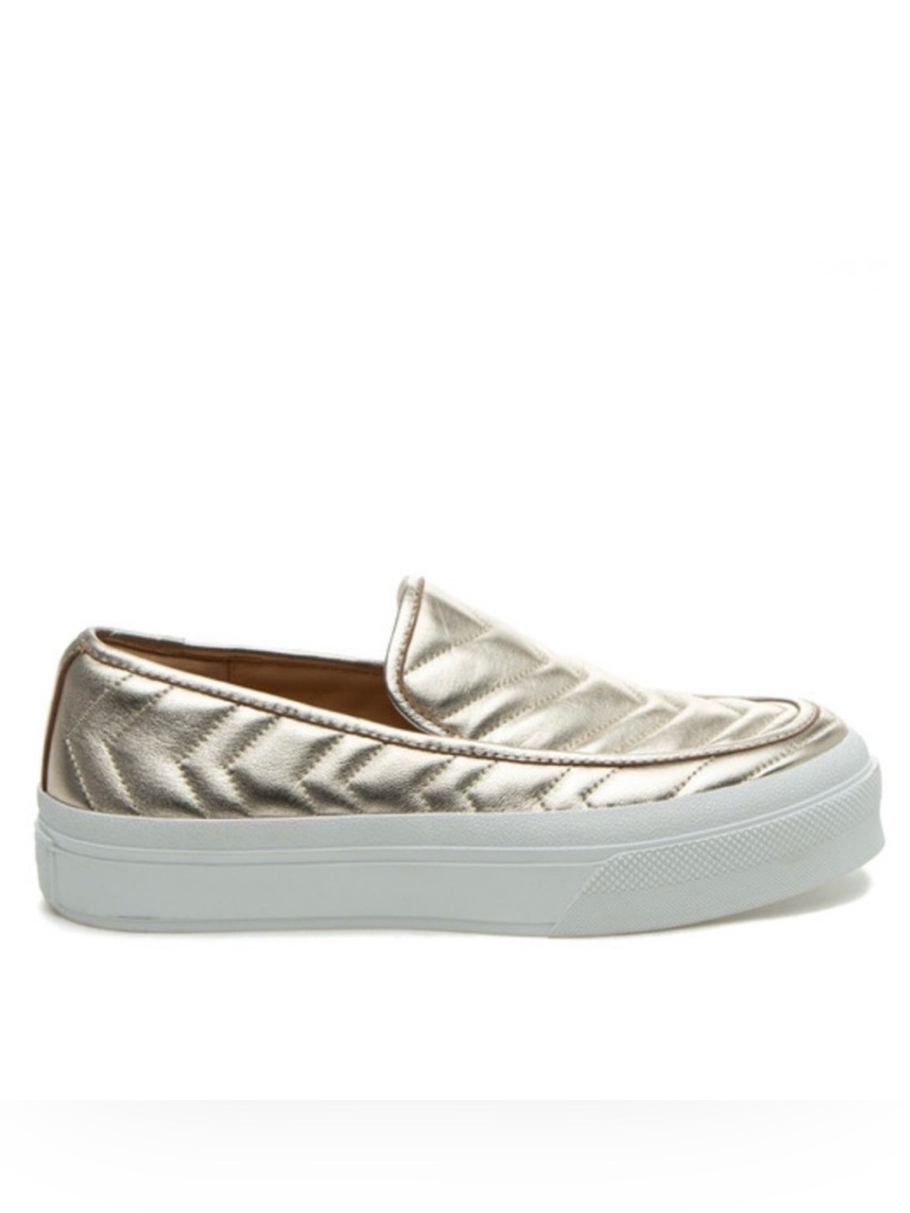 NWT J/SLIDES GYPSY Light Gold Leather Sneaker